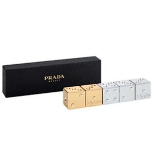 Prada Beauty Dice Set in Gold and Silver Tones